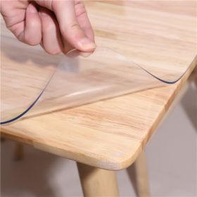 High Clarity Plastic Table Cover - 1.5mm forPremium 1.5mm Thickness Clear Plastic Table Cover-Easy Cleaning (Color: 1.5mm Thickness, Specification: 18x60Inches)