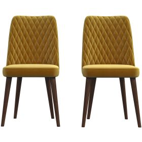 Katie Mid-Century Modern Velvet Dining Chair (Set of 2) (Color: as Pic)