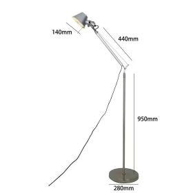 Nordic Modern Designer Long Arm LED Floor Lamp Office Study Adjustable Wall Table Light Reading Simplicity Home Decoration Art (Body Color: Tricolor dimming, Lampshade Color: Floor Lamp 1)