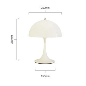 Vintage Mushroom Table Lamp Ornament Light for Livingroom Bedside Minimalist Home Decor Desk Lamp Office Study Reading Lighting (Body Color: US Plug, Emitting Color: A)