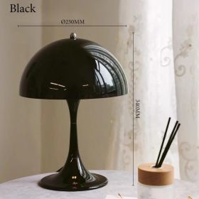 Vintage Mushroom Table Lamp Ornament Light for Livingroom Bedside Minimalist Home Decor Desk Lamp Office Study Reading Lighting (Body Color: US Plug, Emitting Color: B)