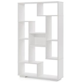 47-Inch Tall Bookshelf for Home Office Living Room (Color: White)