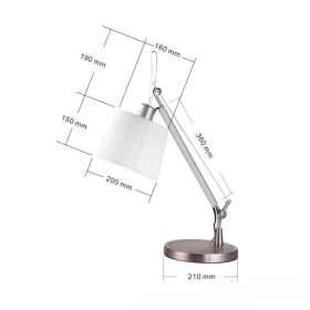 Nordic Modern Designer Long Arm LED Floor Lamp Office Study Adjustable Wall Table Light Reading Simplicity Home Decoration Art (Body Color: Warm white, Lampshade Color: table lamp 1)