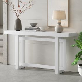 U_STYLE Contemporary Console Table with Wood Top, Extra Long Entryway Table for Entryway, Hallway, Living Room, Foyer, Corridor (Color: as Pic)