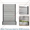 Privacy Screens 6ft H x 4ft W x 1ft Outdoor Freestanding Privacy Fence Screen Panel and Planter Box Kit