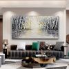 Hand Painted Oil Painting Forest Oil Painting on Canvas Living room Wall Decor Textured Wall Art Abstract Landscape Art Modern Nature Painting Custom