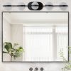 Modern Minimalist Bathroom Vanity Light, LED 5 Bulb Frosted Glass Shades, Wall Mounted Decorative Lighting Fixture, Suitable for Bathroom Vanity Mirro