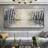 Hand Painted Oil Painting Forest Oil Painting on Canvas Living room Wall Decor Textured Wall Art Abstract Landscape Art Modern Nature Painting Custom