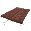 2-3 Seater Swing Cushion Waterproof Outdoor Swing Cushions Replacement Swing Bench Pads Chair Mat with Backrest 8 Tie Straps 59x43.3x3.9in for Patio F