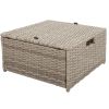 Patio Furniture Set;  4 Piece Outdoor Conversation Set All Weather Wicker Sectional Sofa with Ottoman and Cushions