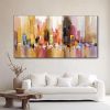 Hand Painted Urban Architecture Landscape Abstract Oil Painting Canvas Nordic Poster Wall Art Picture Living Room Home Decor