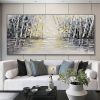 Hand Painted Oil Painting Forest Oil Painting on Canvas Living room Wall Decor Textured Wall Art Abstract Landscape Art Modern Nature Painting Custom