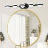 Modern Minimalist Bathroom Vanity Light, LED 5 Bulb Frosted Glass Shades, Wall Mounted Decorative Lighting Fixture, Suitable for Bathroom Vanity Mirro