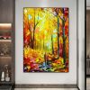 Modern Abstract abstract forest Gold Foil tree Oil Painting large hand painted Abstract Painting Canvas For Home Decoration